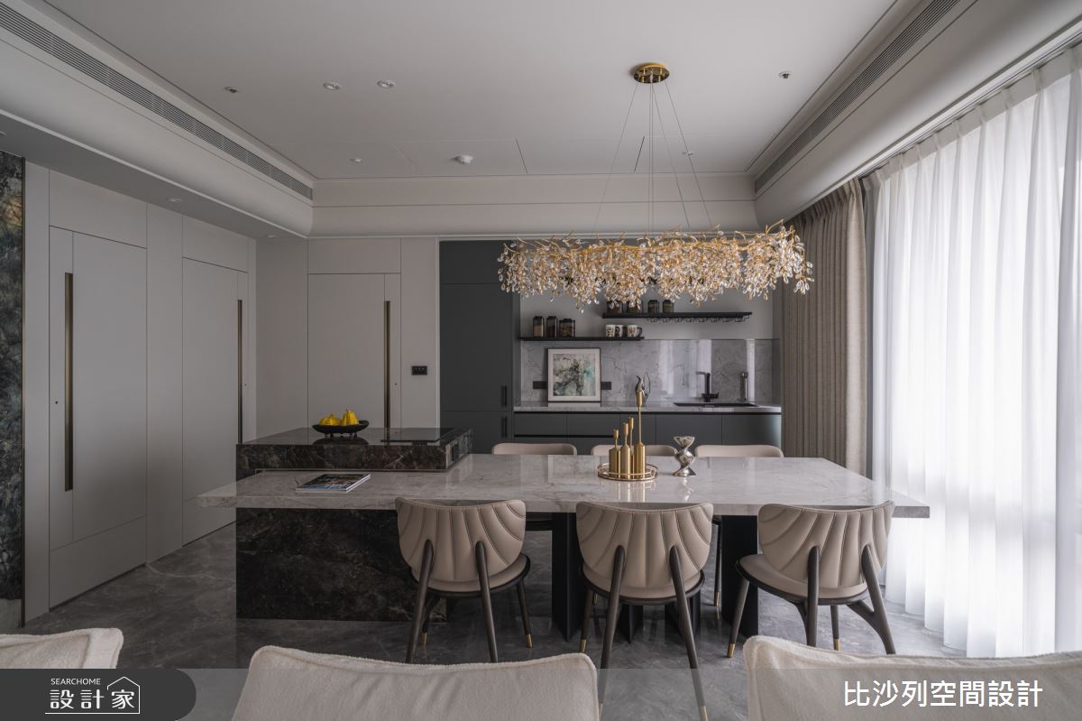 30坪新成屋(5年以下)＿現代風餐廳中島案例圖片＿比沙列空間設計＿比沙列_48之7
