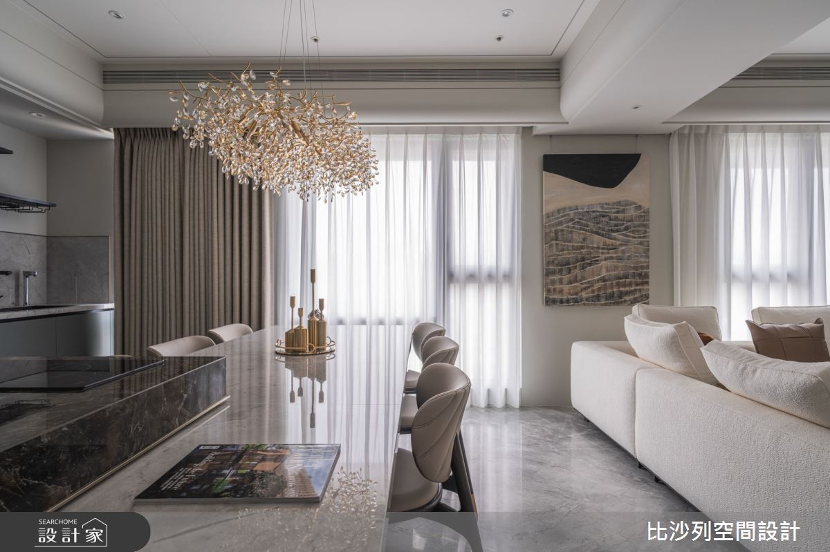 30坪新成屋(5年以下)＿現代風餐廳中島案例圖片＿比沙列空間設計＿比沙列_48之8