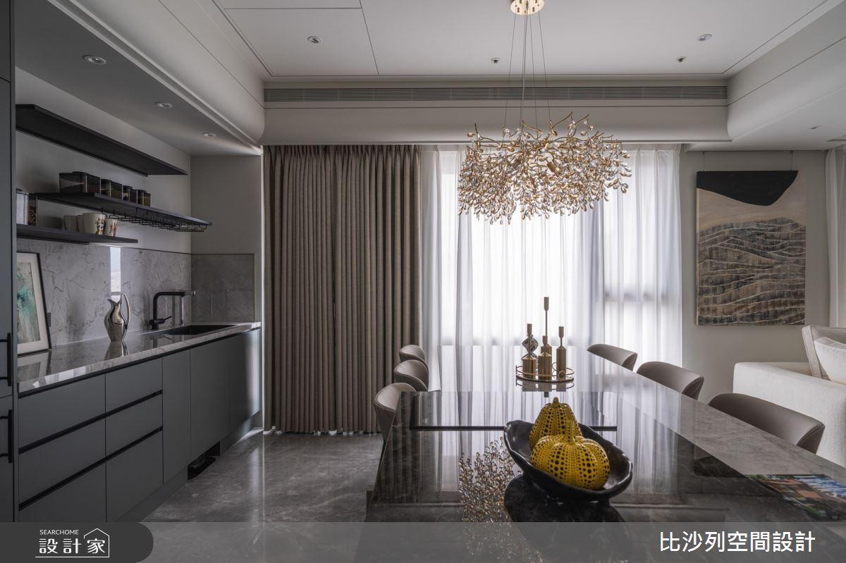30坪新成屋(5年以下)＿現代風餐廳中島案例圖片＿比沙列空間設計＿比沙列_48之12