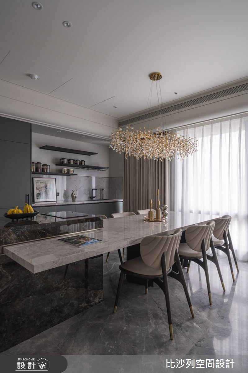 30坪新成屋(5年以下)＿現代風餐廳中島案例圖片＿比沙列空間設計＿比沙列_48之13