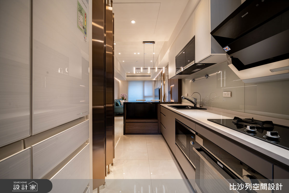 14坪新成屋(5年以下)＿現代風餐廳廚房中島案例圖片＿比沙列空間設計＿比沙列_51之8