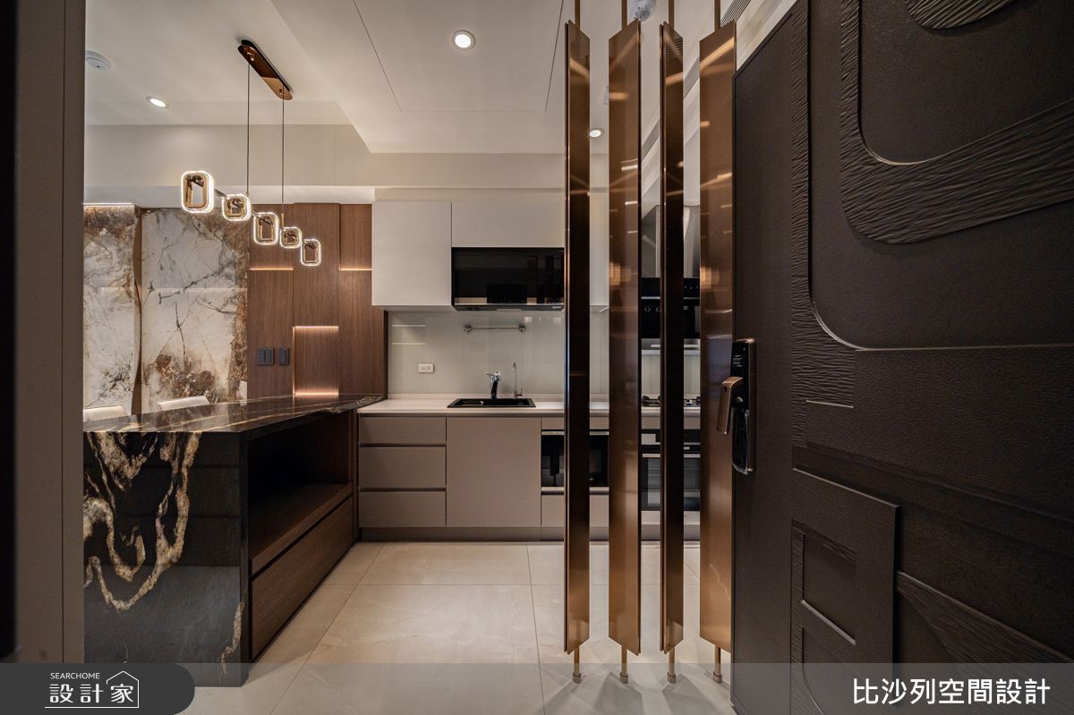 14坪新成屋(5年以下)＿現代風餐廳廚房中島案例圖片＿比沙列空間設計＿比沙列_51之1