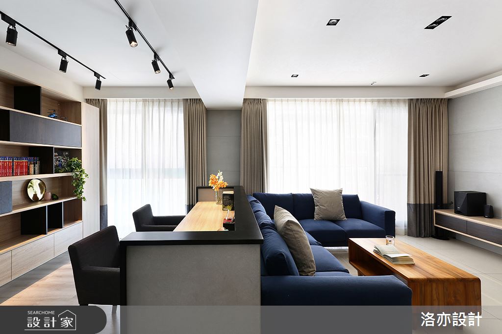28坪新成屋(5年以下)＿混搭風客廳書房案例圖片＿洛亦設計 luò yì Interior Design＿洛亦_02之5