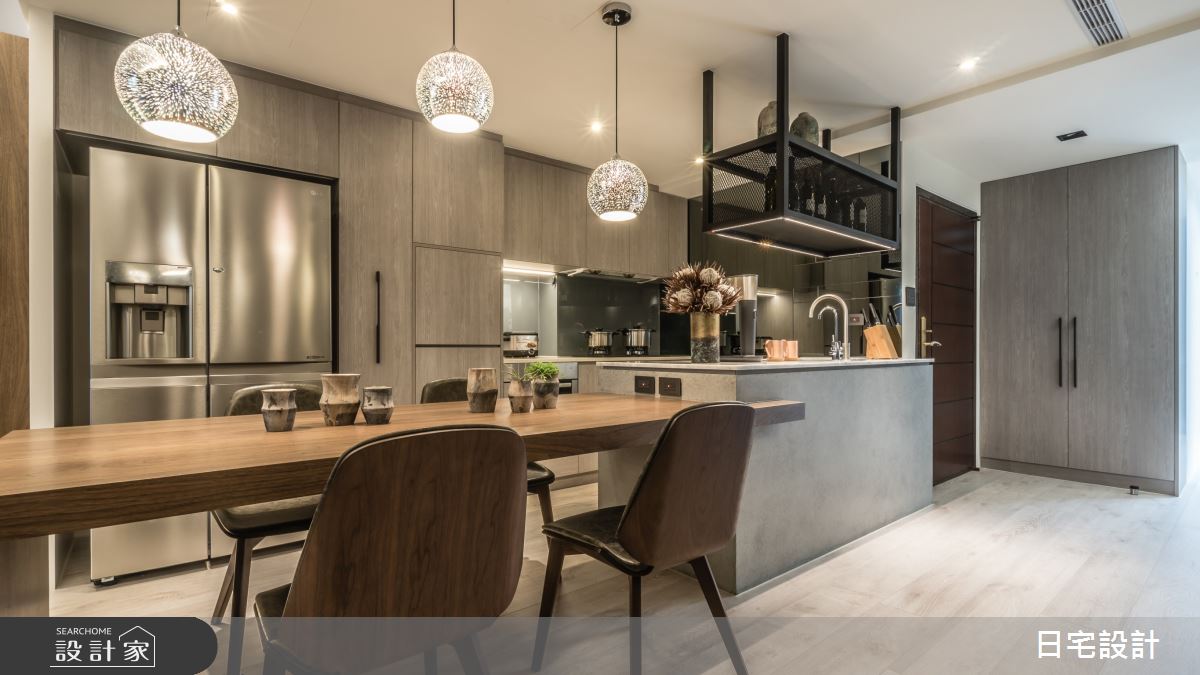 33坪新成屋(5年以下)＿現代風餐廳中島案例圖片＿日宅設計＿日宅_光之1