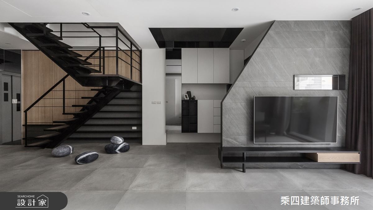 110坪新成屋(5年以下)＿現代風客廳案例圖片＿乘四建築師事務所＿乘四_21之3