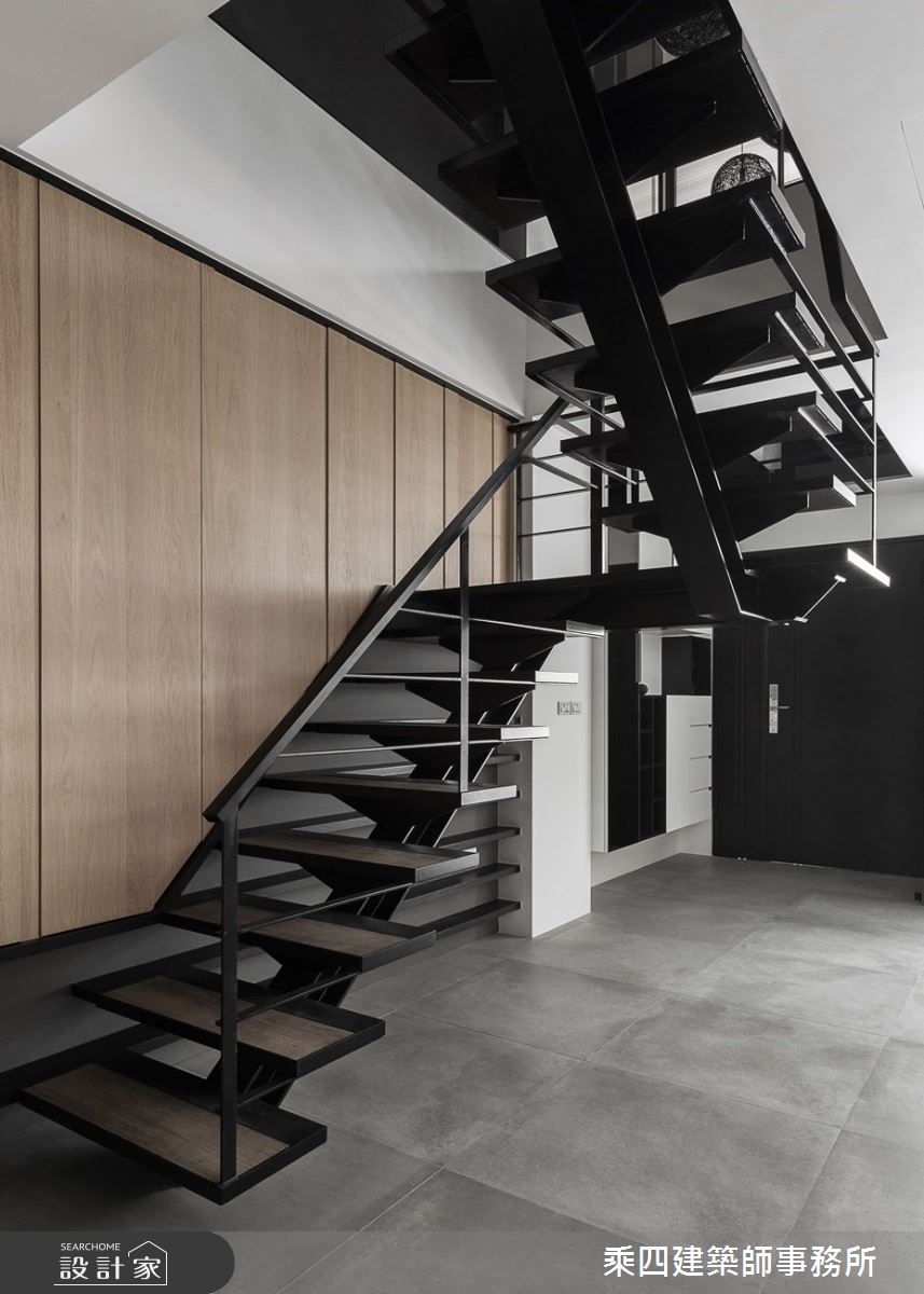 110坪新成屋(5年以下)＿現代風樓梯案例圖片＿乘四建築師事務所＿乘四_21之14