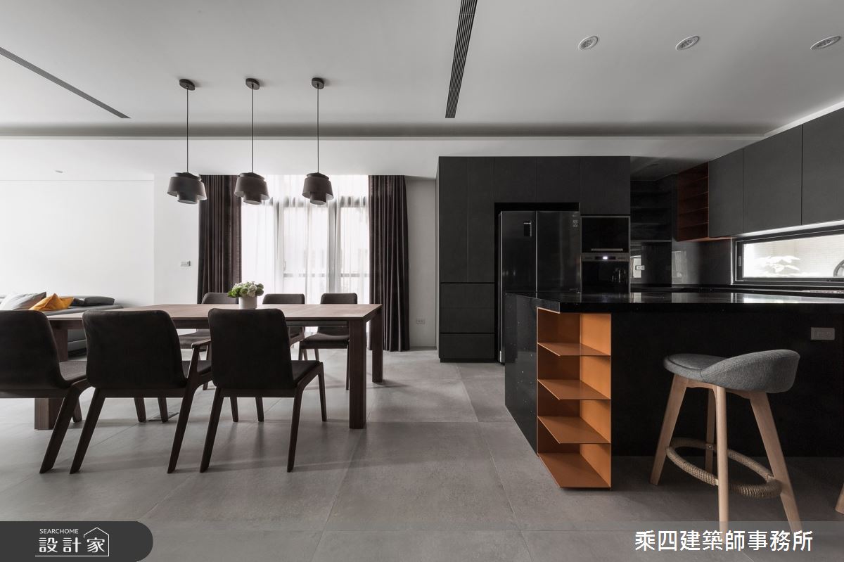 110坪新成屋(5年以下)＿現代風餐廳樓梯案例圖片＿乘四建築師事務所＿乘四_21之9