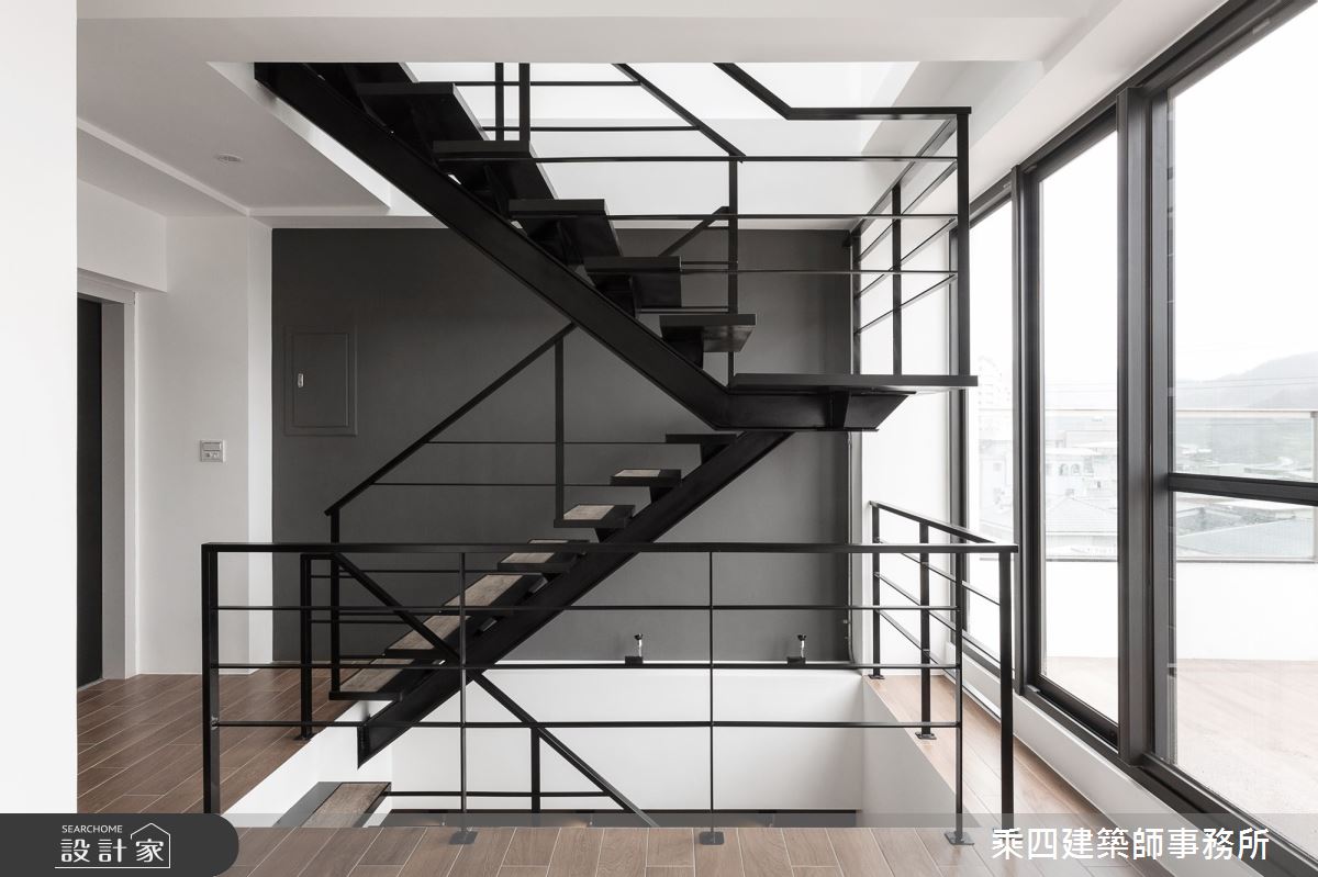 110坪新成屋(5年以下)＿現代風樓梯案例圖片＿乘四建築師事務所＿乘四_21之27