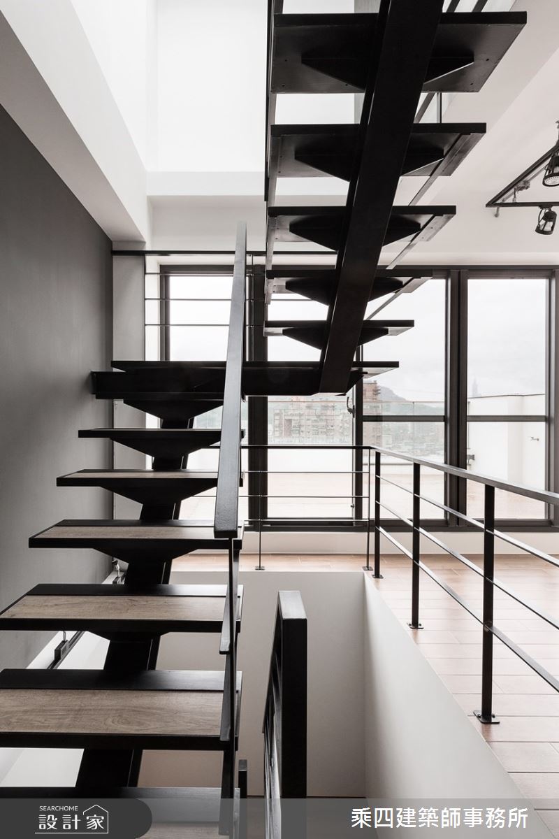 110坪新成屋(5年以下)＿現代風樓梯案例圖片＿乘四建築師事務所＿乘四_21之28