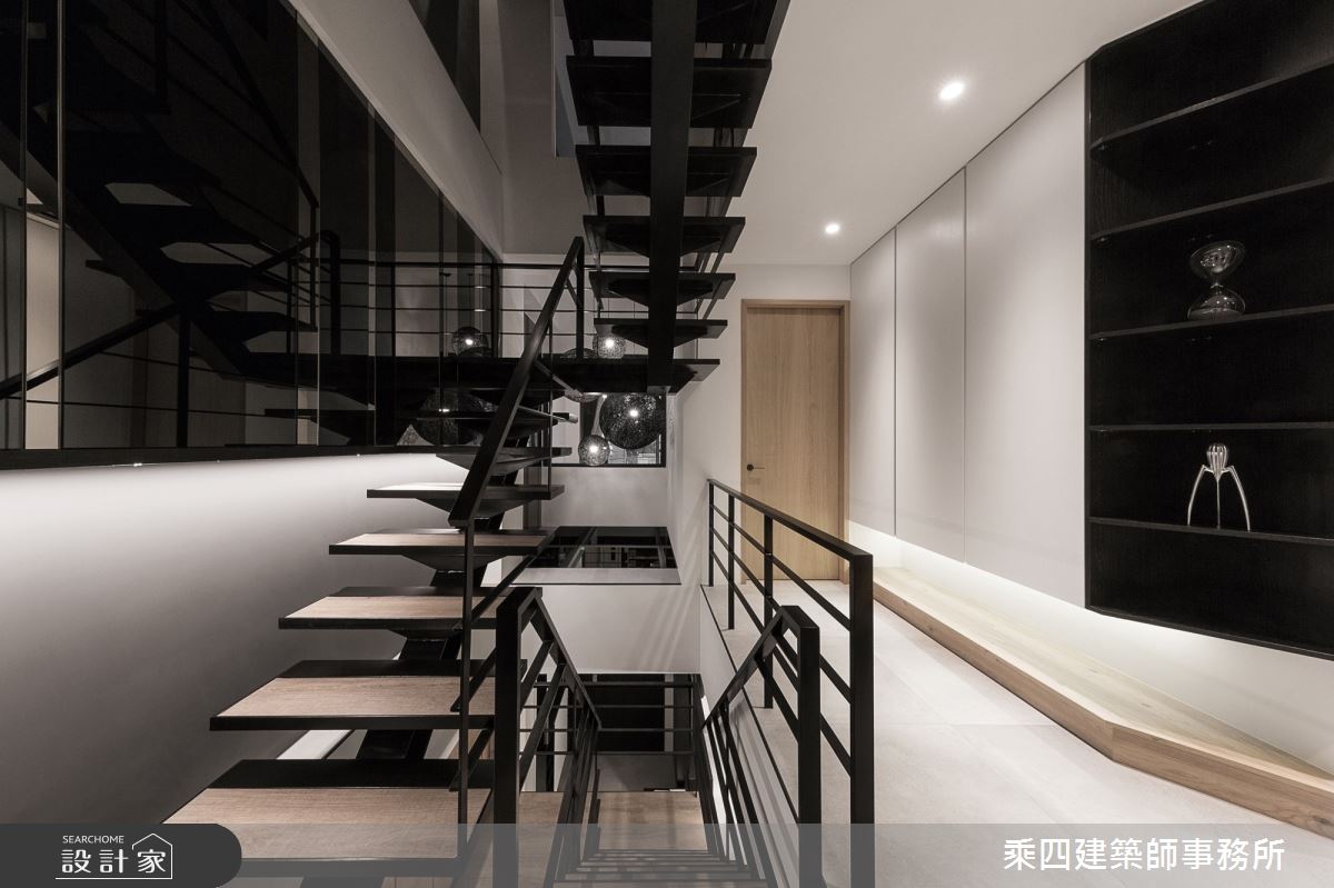 110坪新成屋(5年以下)＿現代風樓梯案例圖片＿乘四建築師事務所＿乘四_21之32