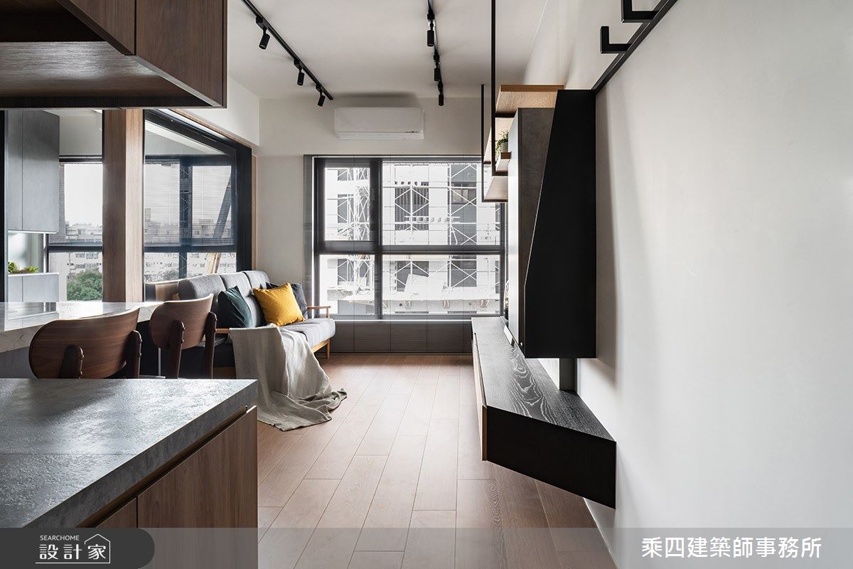 23坪新成屋(5年以下)＿簡約風客廳案例圖片＿乘四建築師事務所＿乘四_39之2