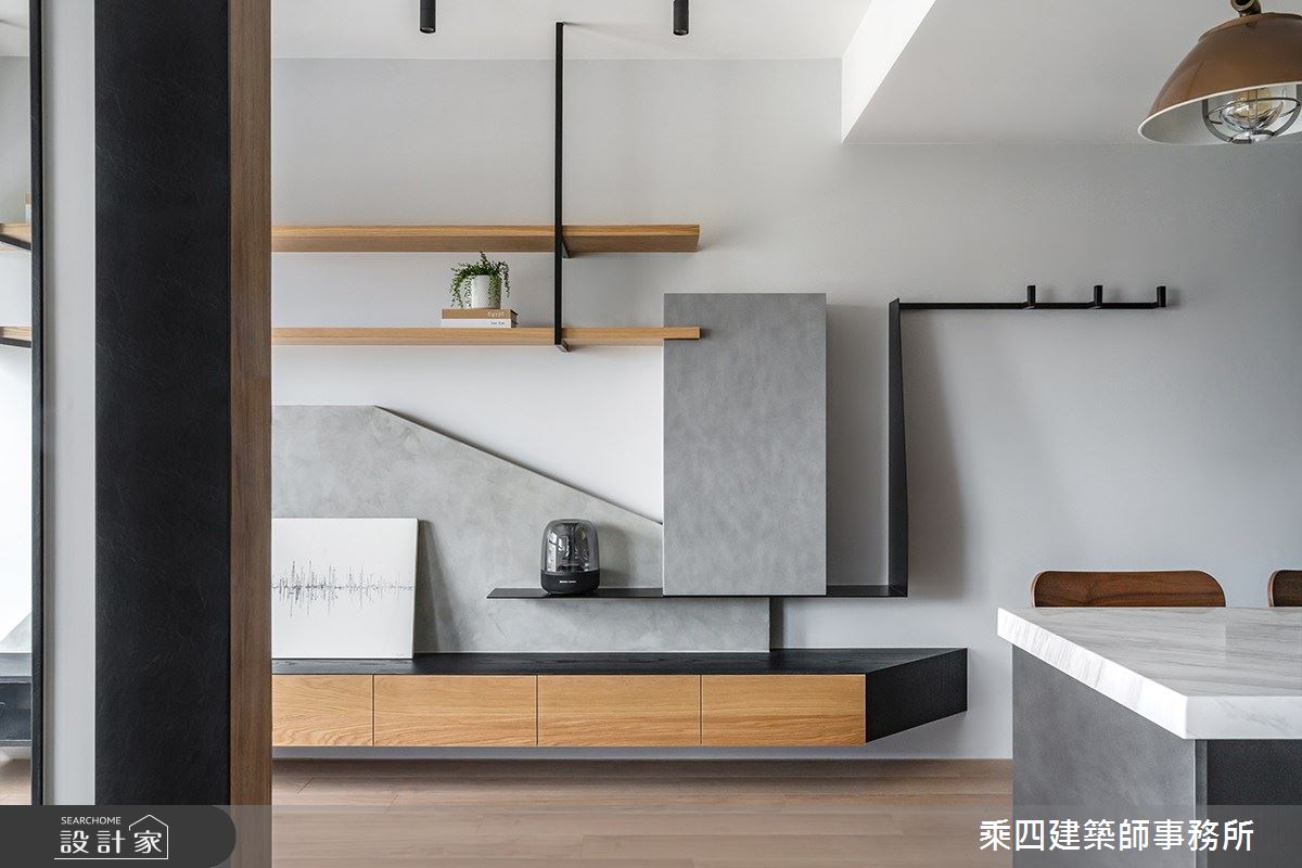 23坪新成屋(5年以下)＿簡約風客廳案例圖片＿乘四建築師事務所＿乘四_39之8