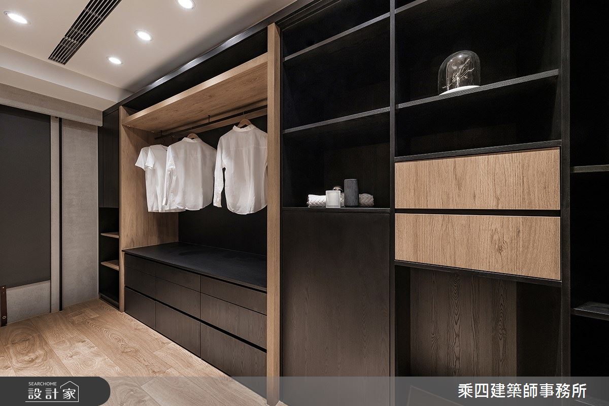 30坪中古屋(5~15年)＿現代風更衣間案例圖片＿乘四建築師事務所＿乘四_35之12