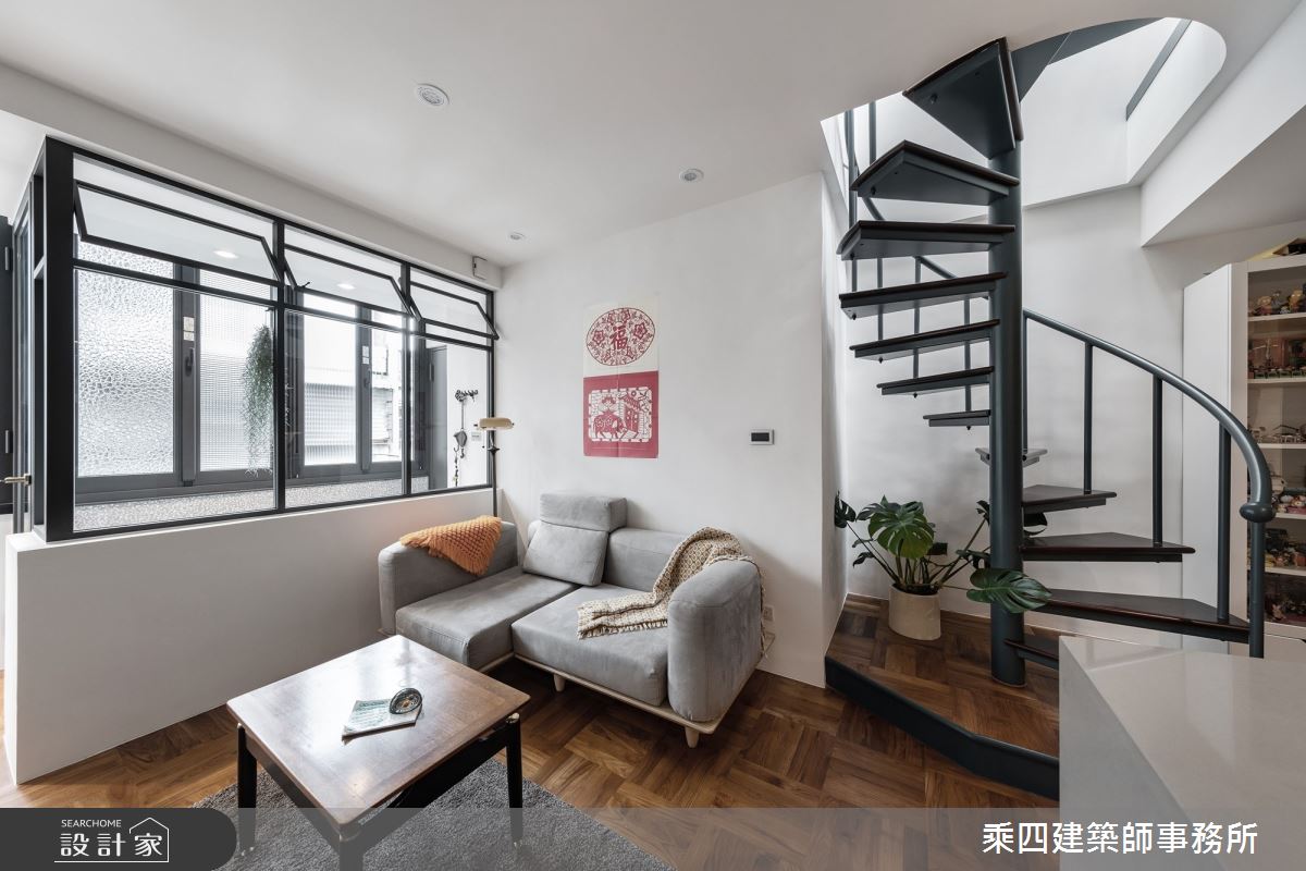 25坪老屋(50年以上)＿現代風客廳案例圖片＿乘四建築師事務所＿乘四_31之4