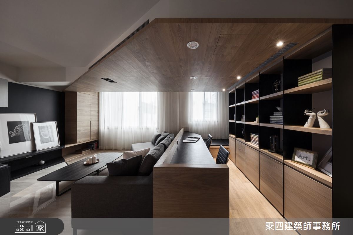 32坪老屋(31~40年)＿現代風客廳工作區案例圖片＿乘四建築師事務所＿乘四_11之9