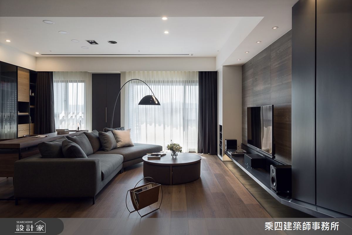 55坪新成屋(5年以下)＿現代風客廳案例圖片＿乘四建築師事務所＿乘四_12之8