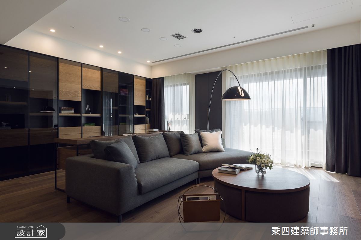 55坪新成屋(5年以下)＿現代風客廳案例圖片＿乘四建築師事務所＿乘四_12之9