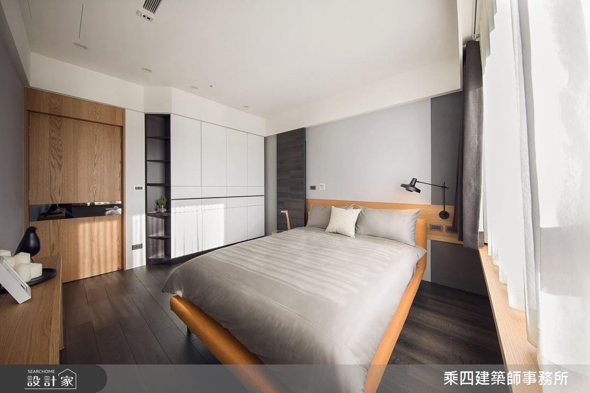 55坪新成屋(5年以下)＿現代風臥室案例圖片＿乘四建築師事務所＿乘四_12之18