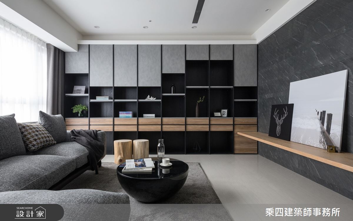 48坪新成屋(5年以下)＿現代風客廳案例圖片＿乘四建築師事務所＿乘四_15之3