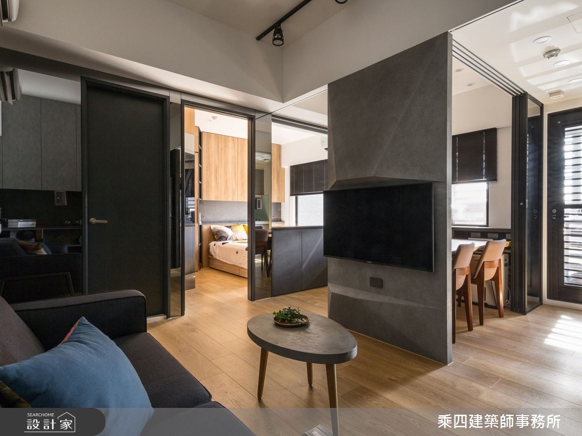 11坪新成屋(5年以下)＿現代風客廳案例圖片＿乘四建築師事務所＿乘四_16之2