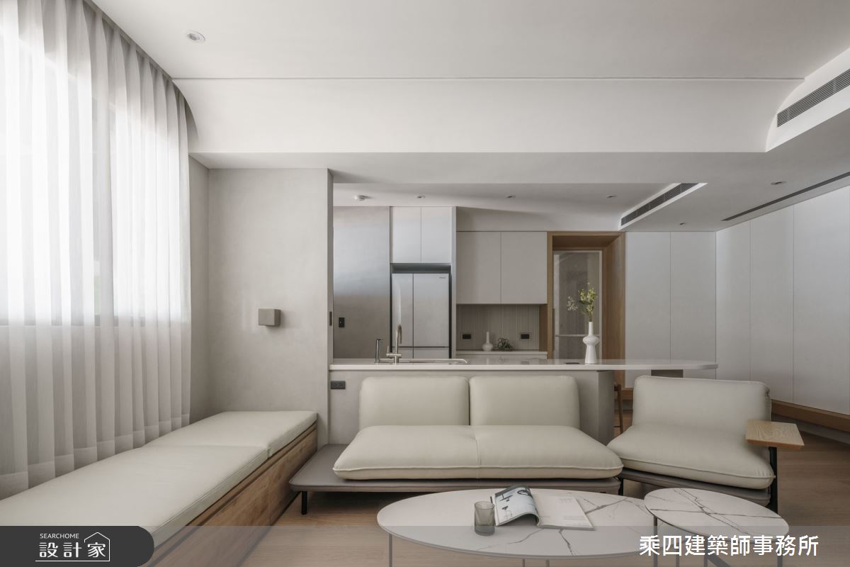 25坪新成屋(5年以下)＿現代風客廳廚房吧檯案例圖片＿乘四建築師事務所＿乘四_44之7