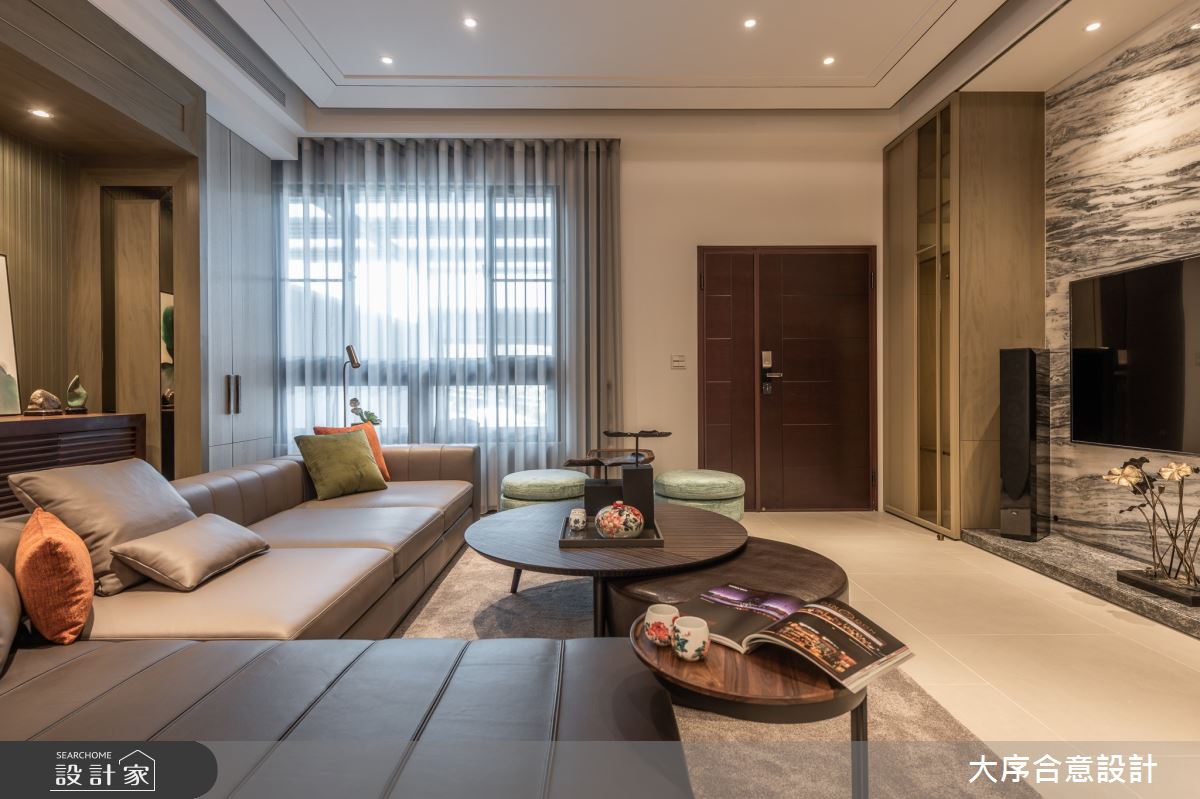 100坪新成屋(5年以下)＿新中式風客廳案例圖片＿大序合意設計＿大序合意_典藏之2