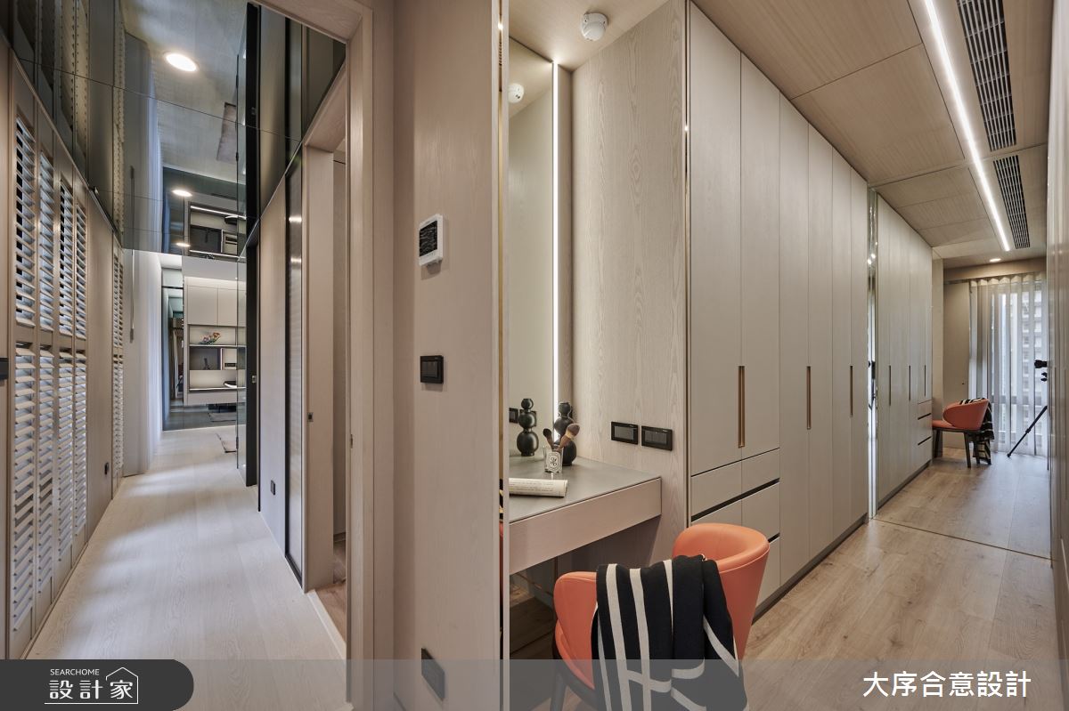 60坪新成屋(5年以下)＿現代風客廳臥室走廊案例圖片＿大序合意設計＿大序合意_光廊墨域之19