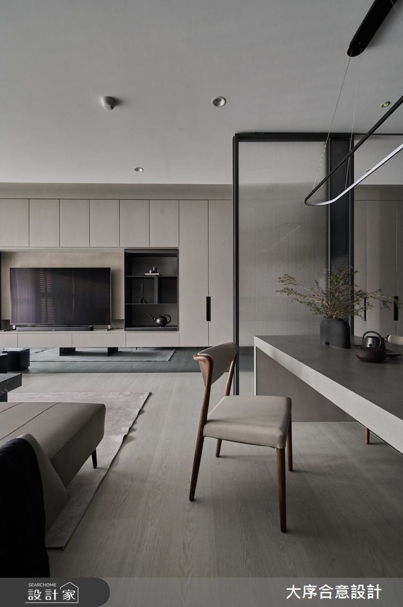 60坪新成屋(5年以下)＿現代風客廳案例圖片＿大序合意設計＿大序合意_光廊墨域之4