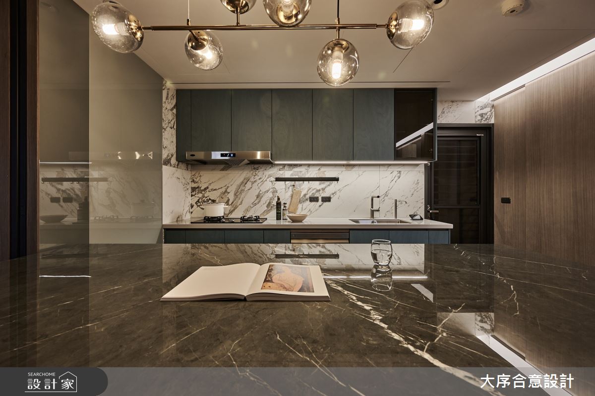 40坪老屋(16~30年)＿摩登風廚房中島案例圖片＿大序合意設計＿大序合意_隱調之8