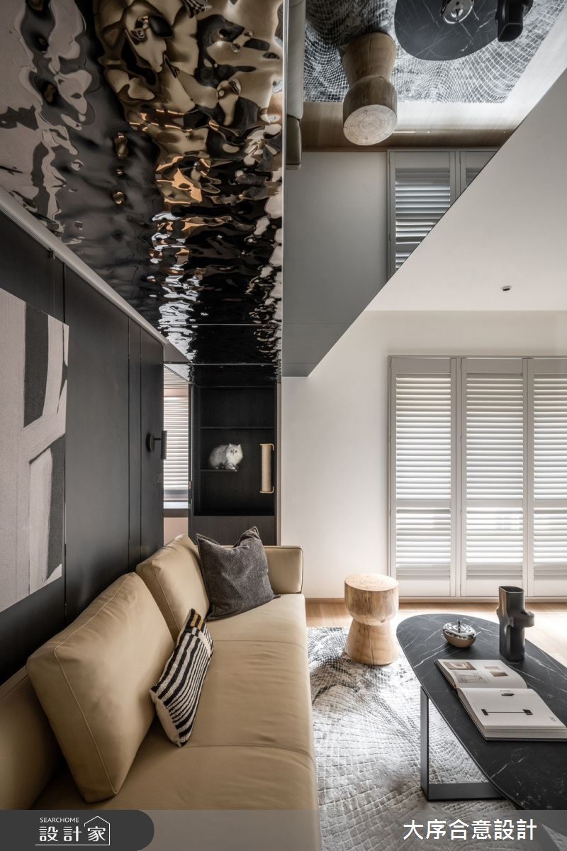 30坪老屋(16~30年)＿後現代摩登風客廳案例圖片＿大序合意設計＿大序合意_藝鏡之4