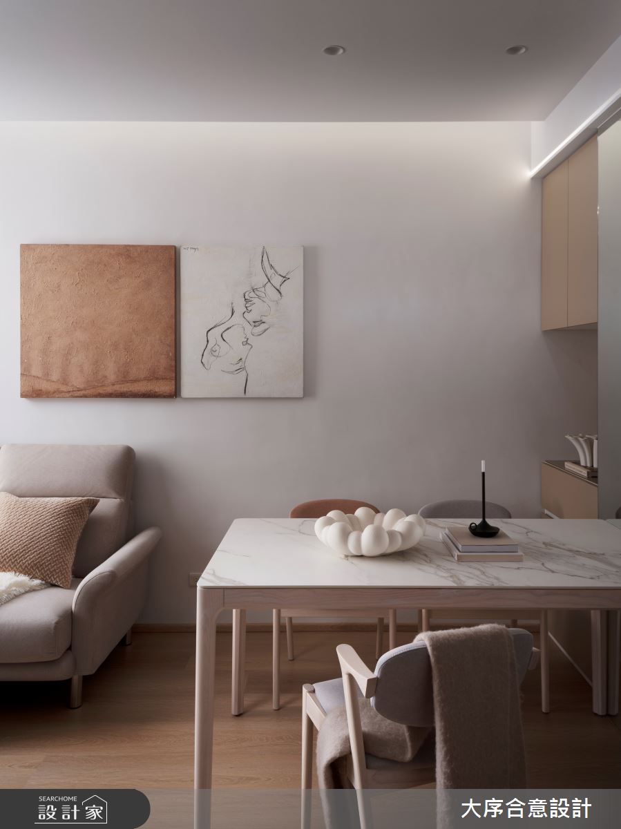 17坪新成屋(5年以下)＿渡假風客廳餐廳案例圖片＿大序合意設計＿大序合意_禮米之5