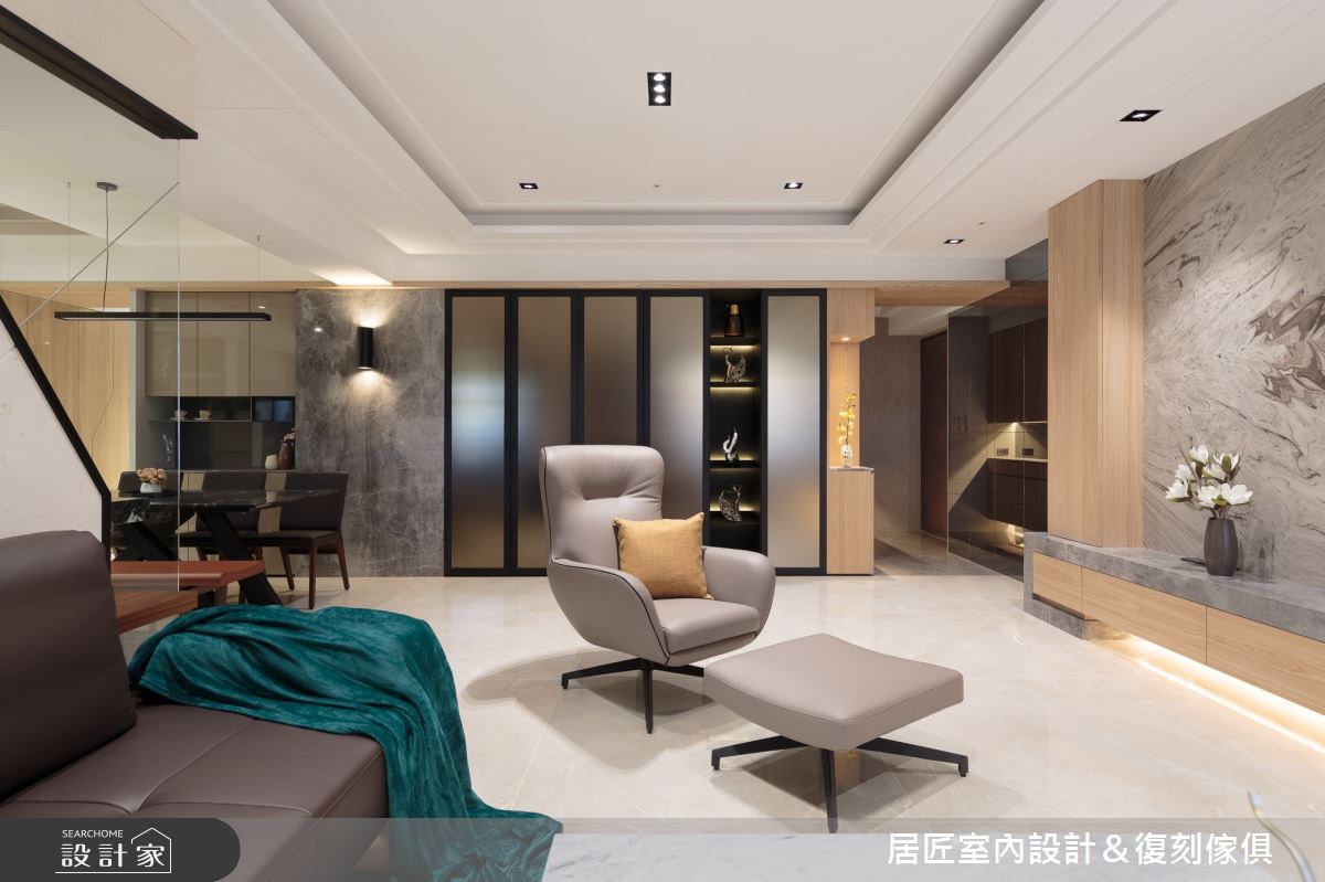 77坪新成屋(5年以下)＿現代風客廳案例圖片＿居匠室內設計＆復刻傢俱＿居匠_02之2
