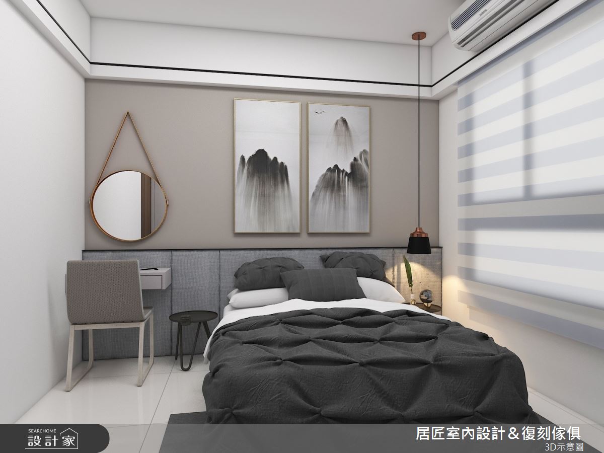 30坪新成屋(5年以下)＿現代風臥室案例圖片＿居匠室內設計＆復刻傢俱＿居匠_03之10