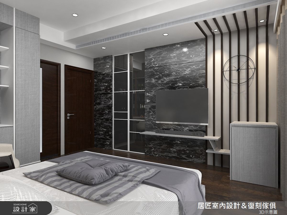 30坪新成屋(5年以下)＿工業風臥室案例圖片＿居匠室內設計＆復刻傢俱＿居匠_04之5