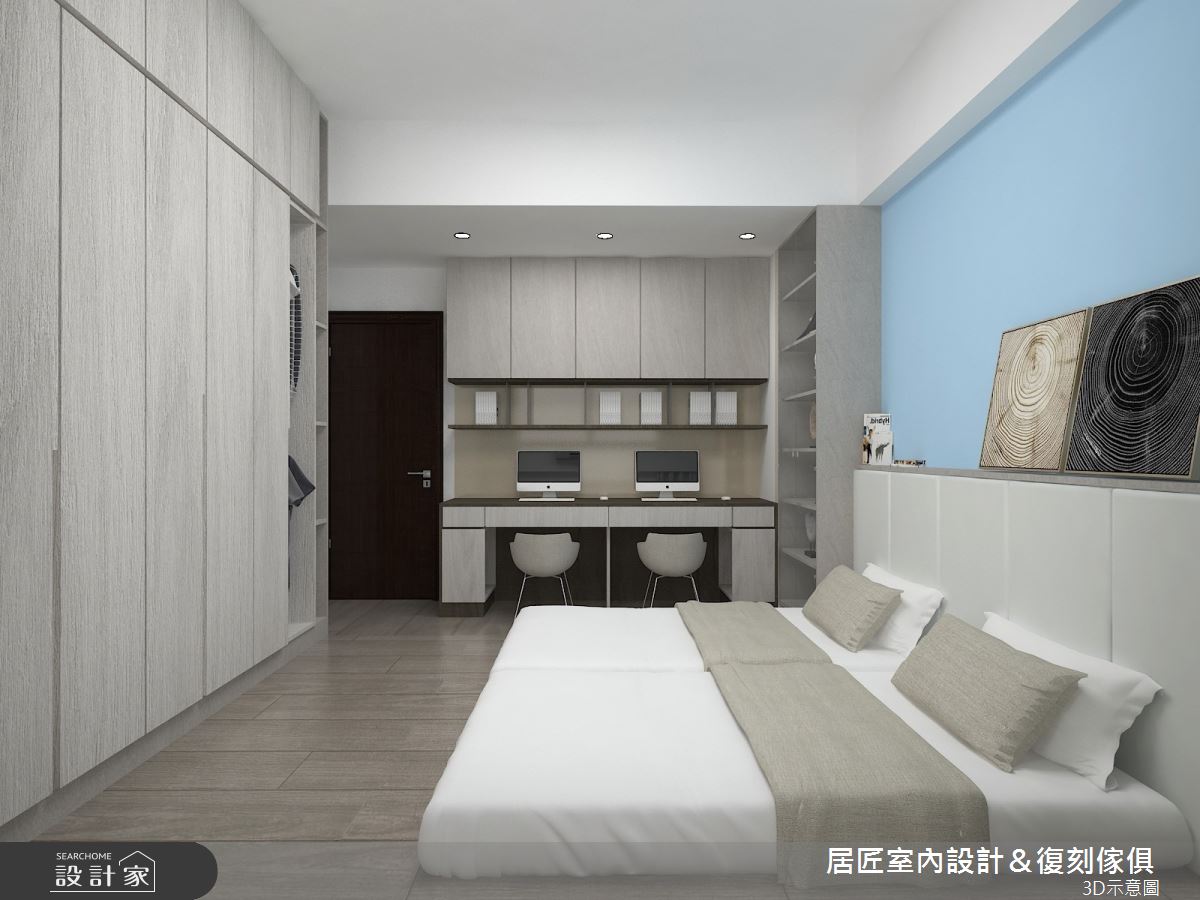 30坪新成屋(5年以下)＿工業風臥室案例圖片＿居匠室內設計＆復刻傢俱＿居匠_04之8