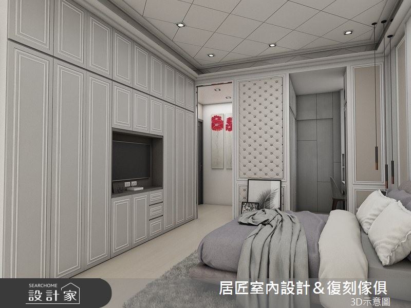 40坪新成屋(5年以下)＿新古典臥室案例圖片＿居匠室內設計＆復刻傢俱＿居匠_06之6