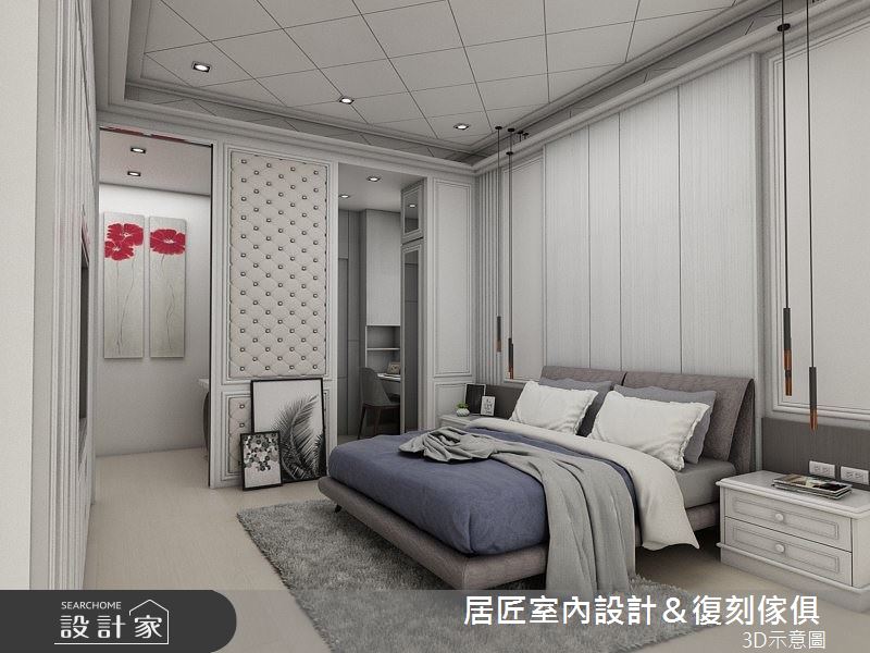 40坪新成屋(5年以下)＿新古典臥室案例圖片＿居匠室內設計＆復刻傢俱＿居匠_06之7