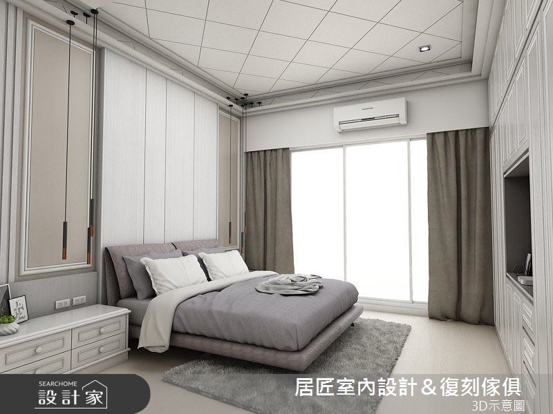 40坪新成屋(5年以下)＿新古典臥室案例圖片＿居匠室內設計＆復刻傢俱＿居匠_06之8