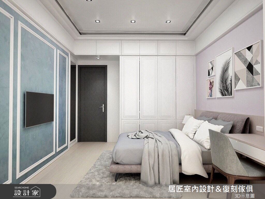 40坪新成屋(5年以下)＿新古典臥室案例圖片＿居匠室內設計＆復刻傢俱＿居匠_06之10
