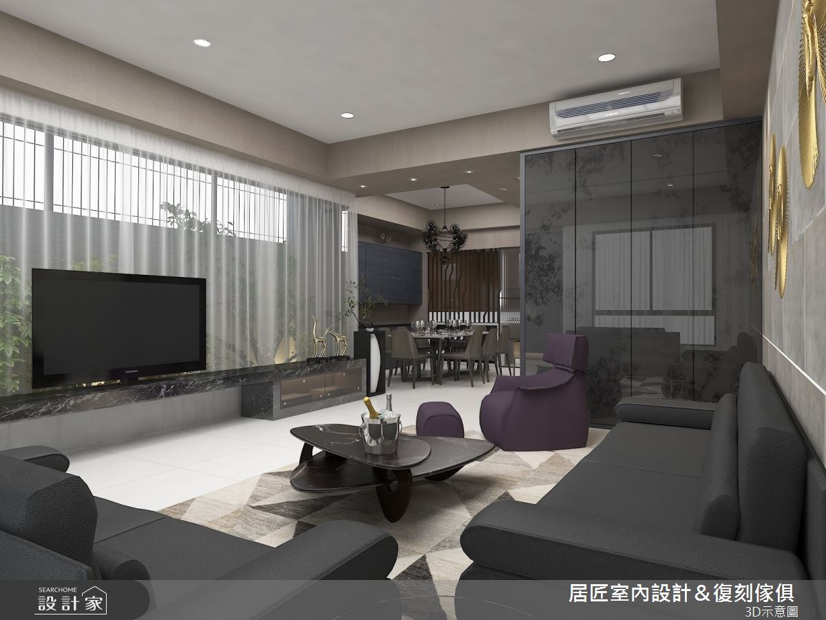 50坪新成屋(5年以下)＿現代風客廳案例圖片＿居匠室內設計＆復刻傢俱＿居匠_07之2