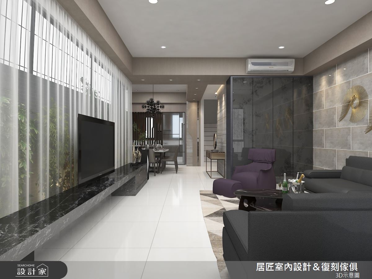 50坪新成屋(5年以下)＿現代風客廳案例圖片＿居匠室內設計＆復刻傢俱＿居匠_07之3