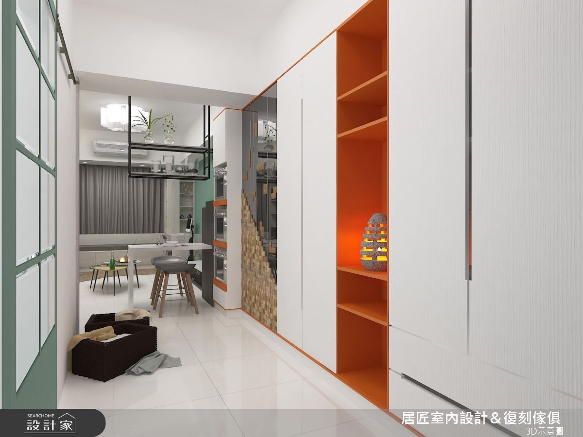 15坪新成屋(5年以下)＿現代風玄關案例圖片＿居匠室內設計＆復刻傢俱＿居匠_08之1