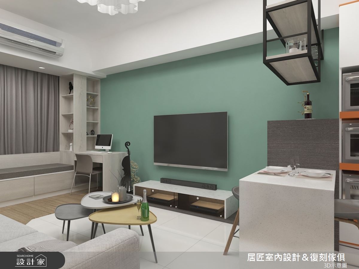 15坪新成屋(5年以下)＿現代風客廳案例圖片＿居匠室內設計＆復刻傢俱＿居匠_08之3