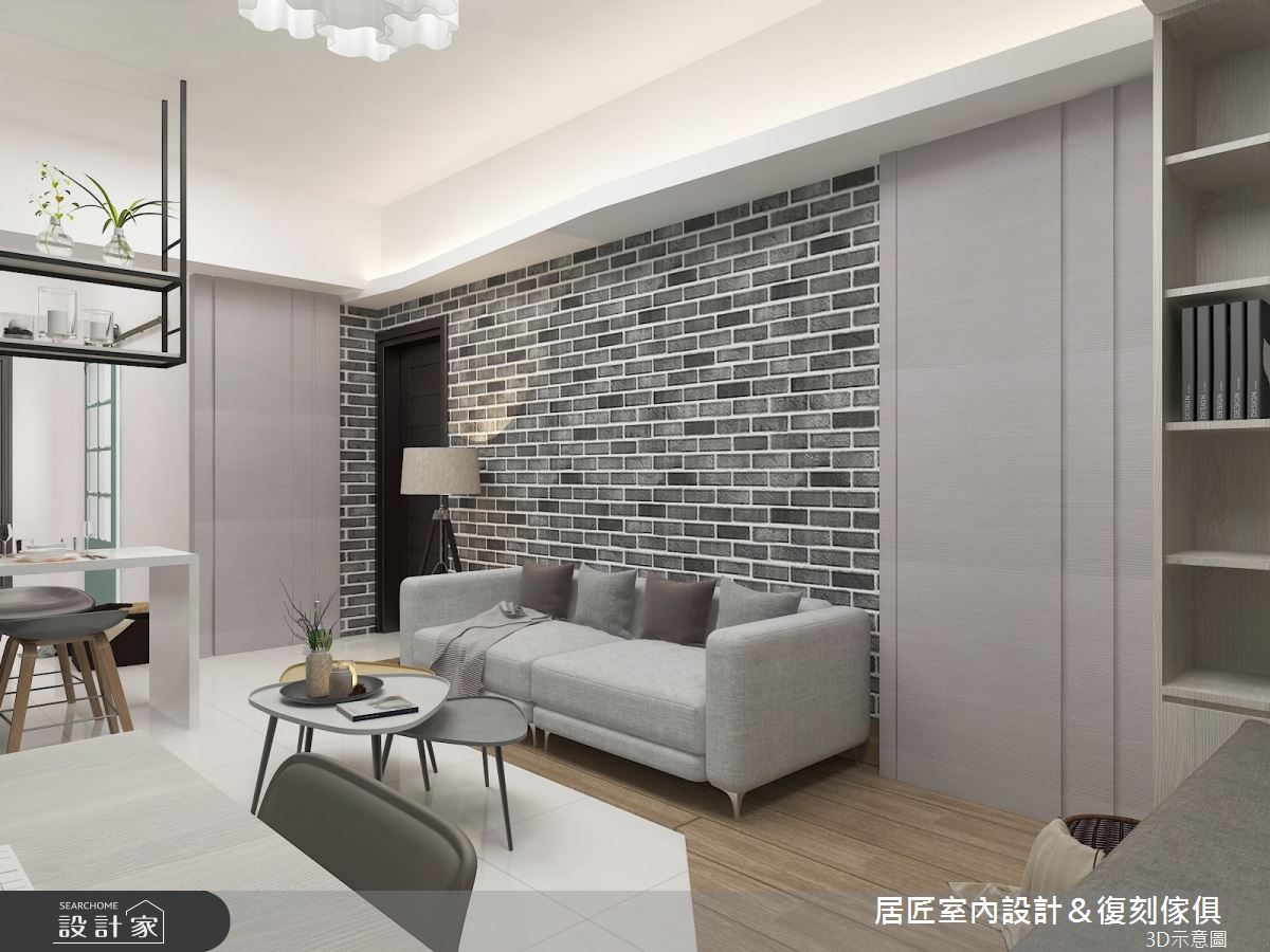 15坪新成屋(5年以下)＿現代風客廳案例圖片＿居匠室內設計＆復刻傢俱＿居匠_08之5