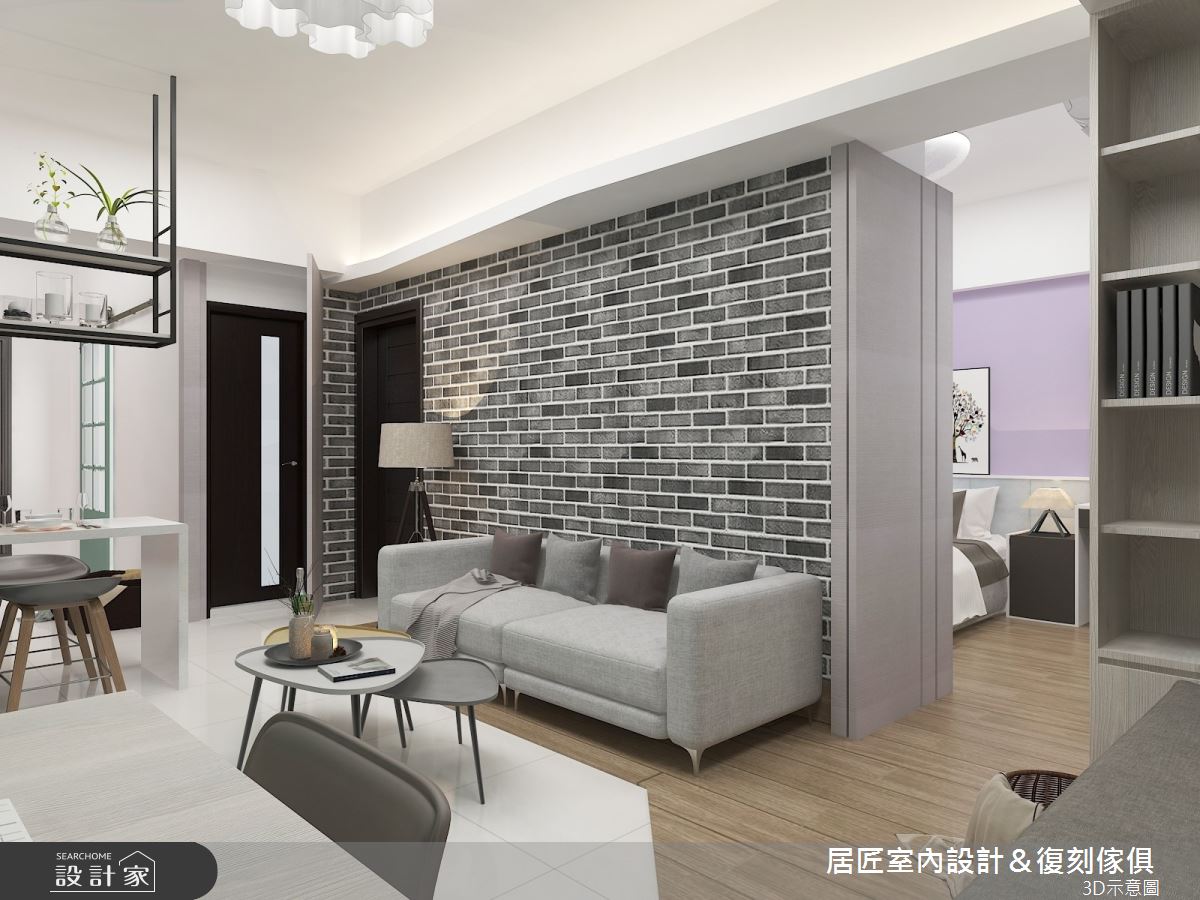 15坪新成屋(5年以下)＿現代風客廳案例圖片＿居匠室內設計＆復刻傢俱＿居匠_08之6