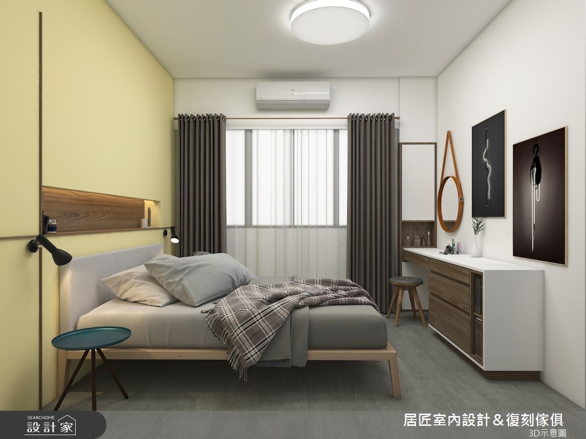 25坪中古屋(5~15年)＿北歐風臥室案例圖片＿居匠室內設計＆復刻傢俱＿居匠_09之7