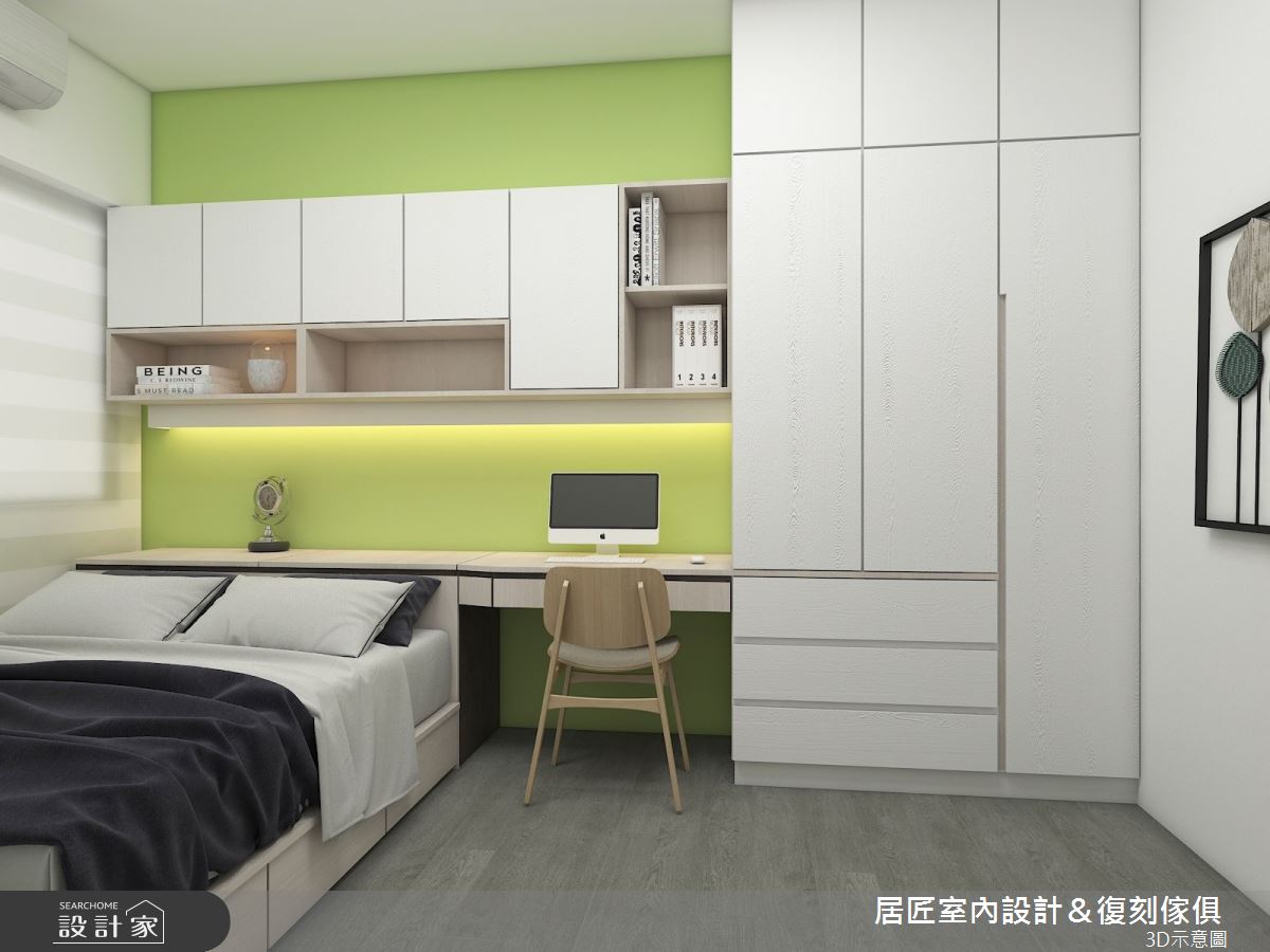 25坪中古屋(5~15年)＿北歐風臥室案例圖片＿居匠室內設計＆復刻傢俱＿居匠_09之10