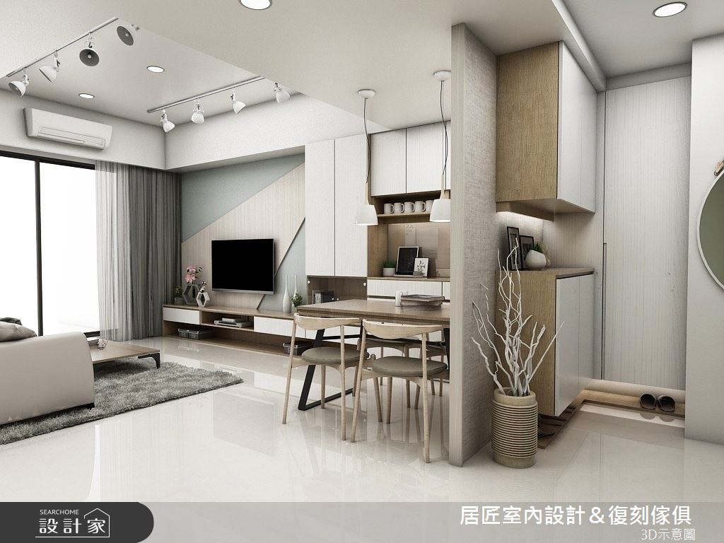 20坪新成屋(5年以下)＿北歐風餐廳案例圖片＿居匠室內設計＆復刻傢俱＿居匠_10之1