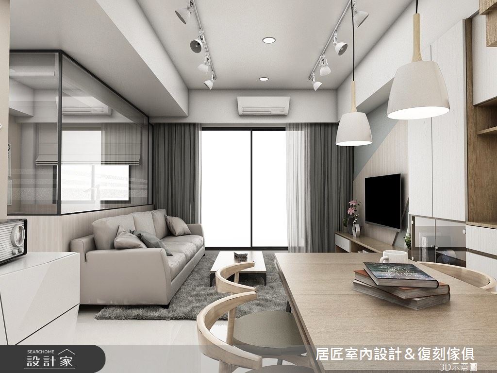 20坪新成屋(5年以下)＿北歐風客廳案例圖片＿居匠室內設計＆復刻傢俱＿居匠_10之2