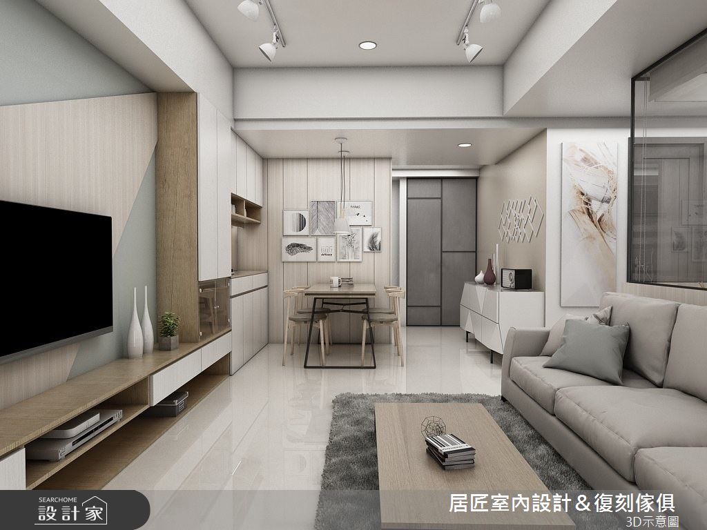 20坪新成屋(5年以下)＿北歐風客廳餐廳案例圖片＿居匠室內設計＆復刻傢俱＿居匠_10之4